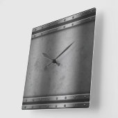 Metal Industrial Gothic Clock Quadratische Wanduhr (Winkel)