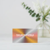 Metal Iridescent modern Visitenkarte (Stehend Vorderseite)