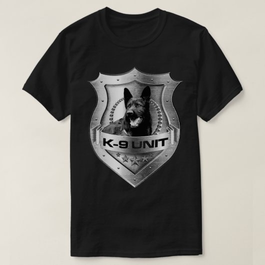 Metal K9 Unit Badge German Shepherd T-Shirt (Design vorne)