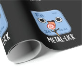 Metal-lick Funny Chemistry Metal Pun Dark BG Geschenkpapier (Rolleneckpunkt)