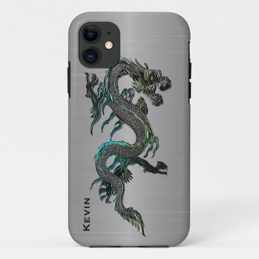 Metal Look Asian Dragon iPhone 5S Gehäuse Case-Mate iPhone Hülle (Rückseite)