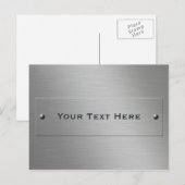 Metal Look benutzerdefinierte Postkarte (Vorne/Hinten)