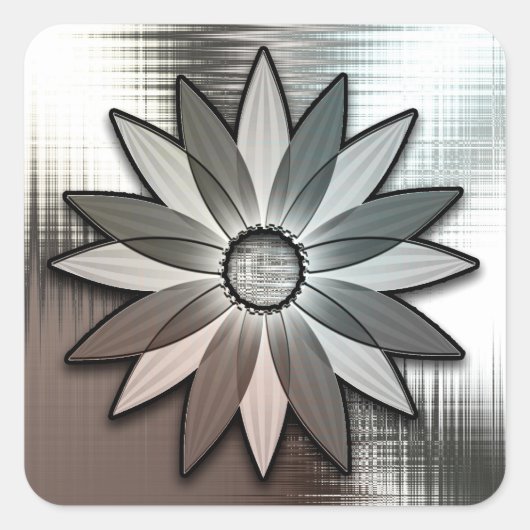 Metal Look Daisy Blume Stickers (Vorderseite)