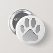 Metal-Look Dog Paw Print Button (Vorne & Hinten)