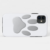 Metal-Look Dog Paw Print Case-Mate iPhone Hülle (Rückseite (Horizontal))