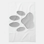 Metal-Look Dog Paw Print Handtuch (Vertikal)