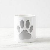 Metal-Look Dog Paw Print Kaffeetasse (Mittel)
