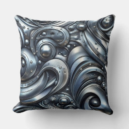 metal look, industrial style kissen