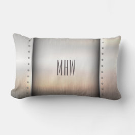 Metal Look Maßgeschneiderte Monogramm-Wurfkissen Kissen Für Draußen