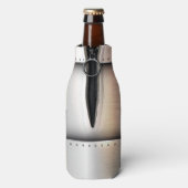 Metal Look Maßmonogramm-Flasche cooler Flaschenkühler (Flasche Rückseite)