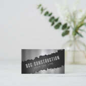 Metal Looking Masculine Moderne Minimalistische Co Visitenkarte (Stehend Vorderseite)