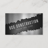 Metal Looking Masculine Moderne Minimalistische Co Visitenkarte (Vorderseite)