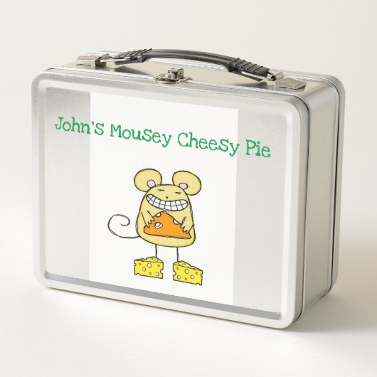 Metal Lunch Box Mousey Cheesy Pie Pizza (Vorderseite)
