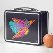 Metal Lunchbox farbenfrohe Vogelkreatur (Beispiel)