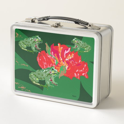Metal Lunchbox : Lillypad mit Frosch (Vorderseite)