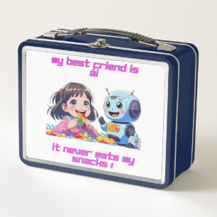 Metal Lunchbox-"Mein bester Freund ist AI Metal Lu Metall Brotdose