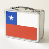 Metal-Lunchbox mit Chile-Flagge Metall Lunch Box (Rückseite)