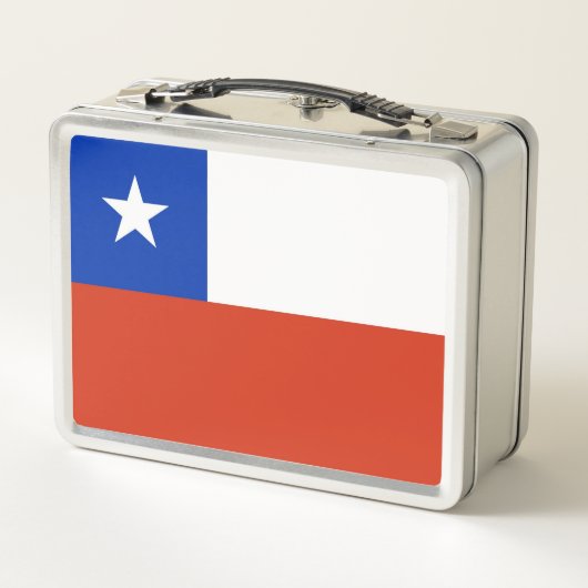 Metal-Lunchbox mit Chile-Flagge Metall Lunch Box (Rückseite)