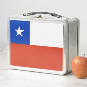 Metal-Lunchbox mit Chile-Flagge Metall Lunch Box (Beispiel)