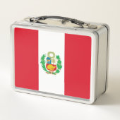 Metal-Lunchbox mit Peru-Flagge Metall Lunch Box (Rückseite)