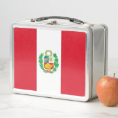 Metal-Lunchbox mit Peru-Flagge Metall Lunch Box (Beispiel)