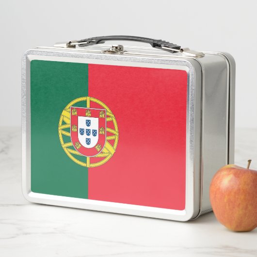 Metal-Lunchbox mit portugiesischer Flagge Metall Lunch Box (Beispiel)