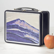 Metal Lunchbox Mt Tamalpais Lila Malerei