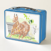 Metal Lunchbox : Pferd auf dem Laufenden (Rückseite)