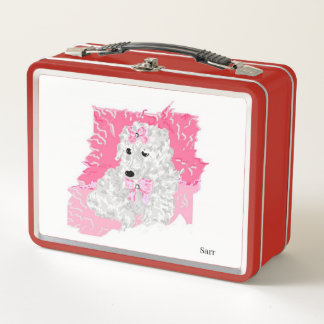 Metal Lunchbox: Poodle Metall Brotdose