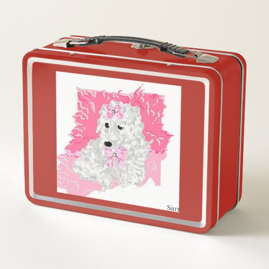 Metal Lunchbox: Poodle Metall Brotdose (Rückseite)