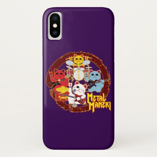 Metal Maneki Case-Mate iPhone Hülle (Rückseite)