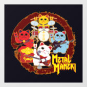 Metal Maneki Fensteraufkleber (Blatt)