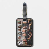 Metal Mastication Luggage Tag Gepäckanhänger (Rückseite vertikal)
