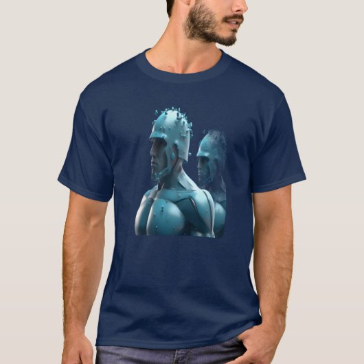 Metal Men on a Midnight Blue, Short Sleeve T-Shirt (Vorderseite)
