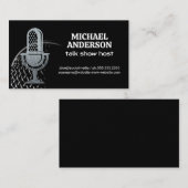Metal-Mikrofon-Logo | Podcast Host Business Card Visitenkarte (Vorne/Hinten)