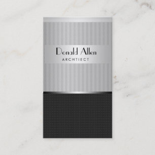 Metal Modern Elegant Black Consultant Visitenkarte