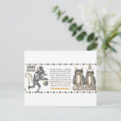 Metal Monkey zodiac geboren Gemini 1980 Postkarte (Stehend Vorderseite)