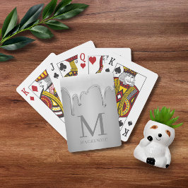 Metal Monogram für flüssige Chrome-Tropfen Spielkarten