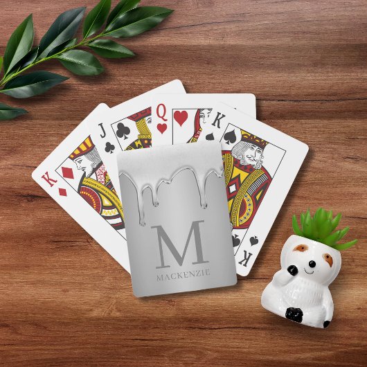Metal Monogram für flüssige Chrome-Tropfen Spielkarten