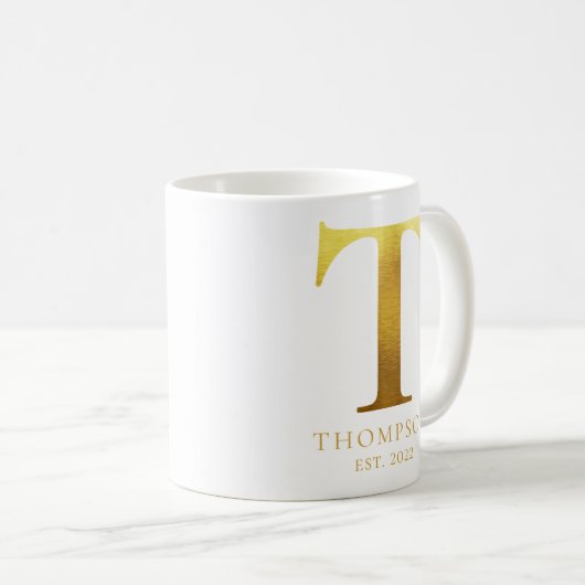 Metal-Monogram T Kaffeetasse (VorderseiteRechts)