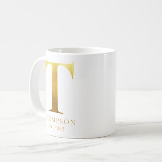Metal-Monogram T Kaffeetasse (Vorderseite Links)
