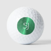 Metal-Monogramm-Grün glänzend Golfball (Vorderseite)