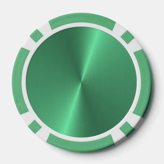 Metal-Monogramm-Grün glänzend Pokerchips (Rückseite)