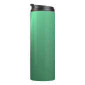 Metal-Monogramm-Grün glänzend Thermosbecher (Nach rechts gedreht)