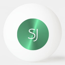 Metal-Monogramm-Grün glänzend Tischtennisball