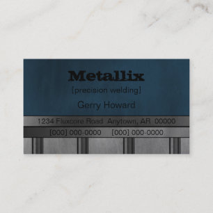 Metal Pipe Untergrund Business Card, Royal Blue Visitenkarte