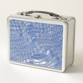 Metal Psychedelic Blue Lunchbox