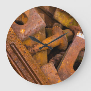 METAL REGLES CLOCK GROßE WANDUHR
