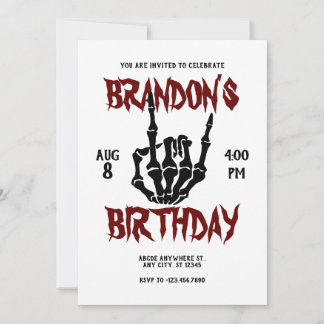 Metal Rock Birthday Einladung