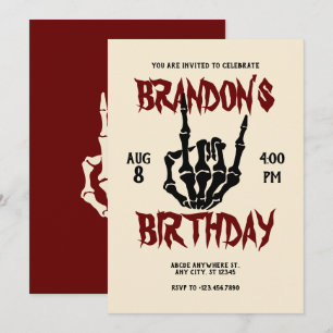 Metal Rock Birthday Einladung